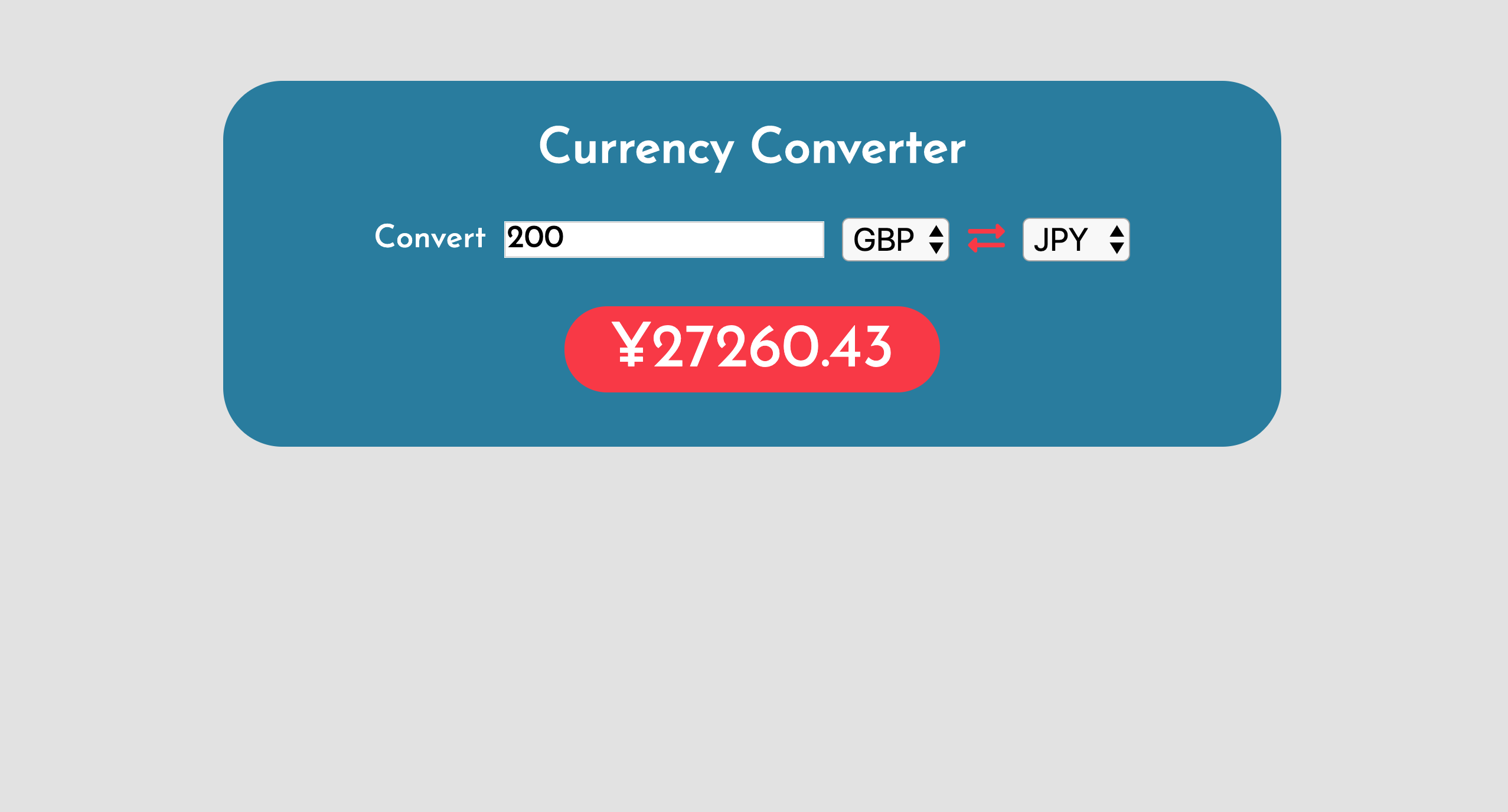 Currency Converter Screenshot